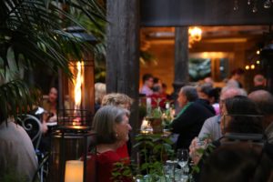 In the garden - Eating out in Cuba street.