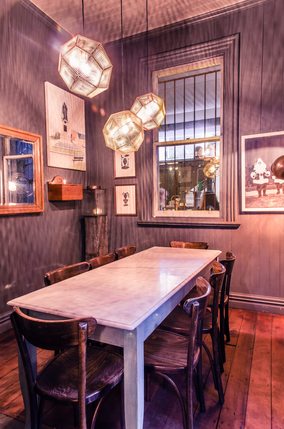 Interior of the Olive restaurant on Cuba street.